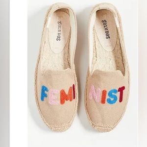 Soludos Feminist Espadrille Platform Flat Smoking Slippers
